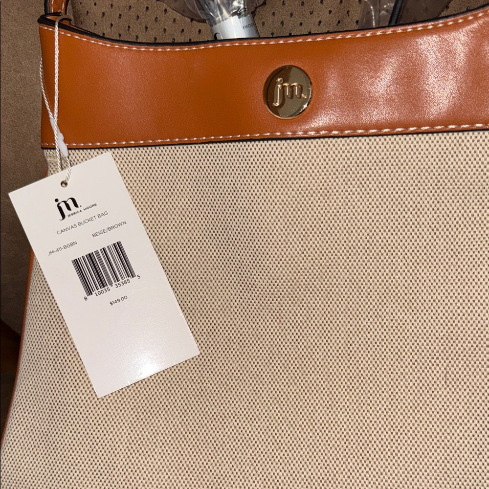 Jessica Moore Beige BucketBag